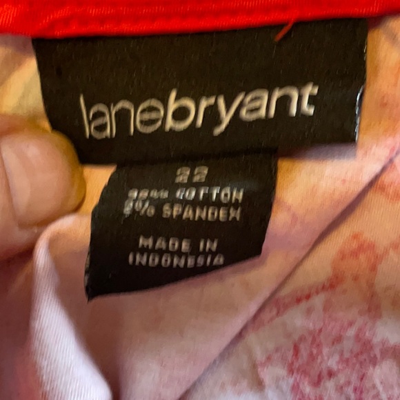 EUC Lane Bryant Red Abstract Straight Skirt, Sz 22 - Picture 4 of 6